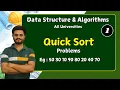 Quick sort Problem Part 1 data structures Algorithm All universities