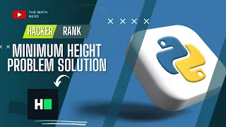 Minimum Height Of a Triangle Hacker Rank Problem solution Python