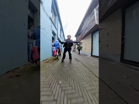 اقوى سرعة بالسكيت شوف ردة فعل العجوز😱