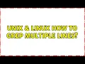 Unix Linux How to grep multiple lines