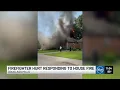 Firefighter taken to hospital after house fire in Douglass Hills neighborhood