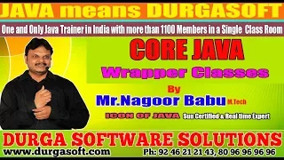 Core Java Wrapper Classes by Nagoor Babu Sir