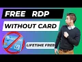Free RDP life time no card needed Github ngrok rdp Azure rdp