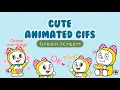 Cute Animated GIFs Green Screen