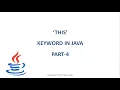 this keyword in java part 4 in hindi