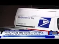 Virginia is the worst region for on-time mail delivery