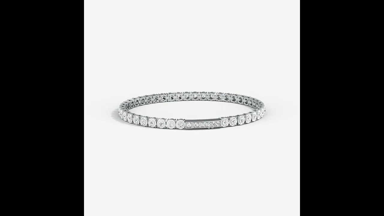 Brilliance Lab Created Diamond 1.00 CTW Tennis Bracelet in 925 Silver