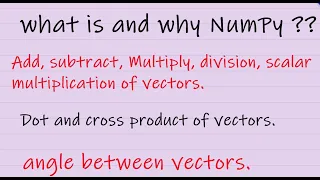 Lecture 1 Operation between vectors in Python using Google Colab