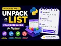 How to unpack a list in Python Unpack a List in Python unpacking a Python list list unpack