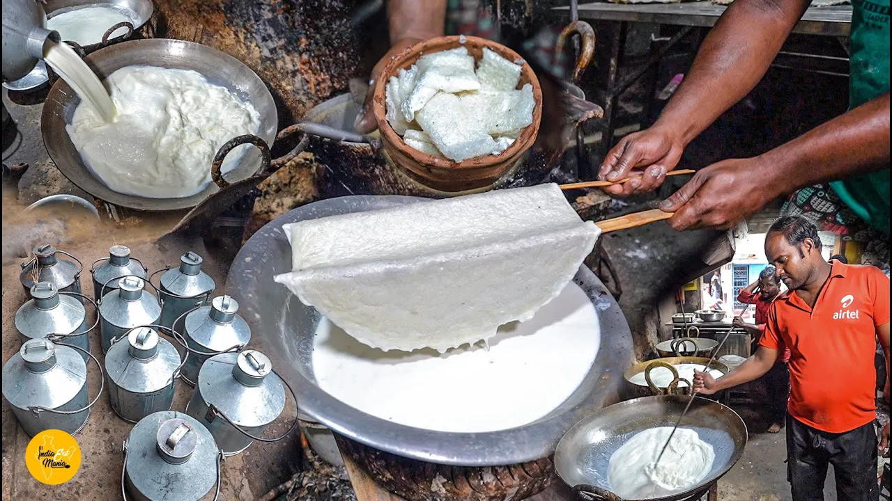 Puri Dham Famous Hare Patte Wali Malai Sara Papudi Bulk Making Rs. 150/- Only l Odisha Street Food