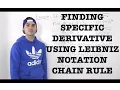 MCV4U 2 5 - finding derivative at x-value using leibniz notation chain rule