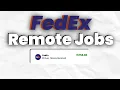 3 FedEx remote positions actively hiring no experience needed