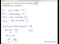 How to Solve Consecutive Number Problems Part 2
