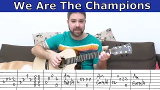 Download Fingerstyle Tutorial: We Are the Champions [Full Instrumental] - Guitar Lesson w/ TAB MP3