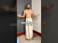 Just 20 seconds MUNDU tutorial 😍 #dhoti #tutorial #yt #ytshorts #youtube #shorts