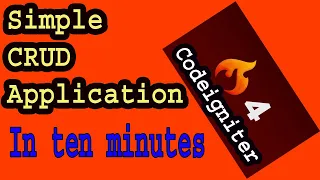 Codeigniter4 Crud Part-09 Simple CRUD Application In Ten Minutes For Beginners