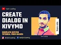 How to create Dialog in python kivy kivymd vipin coding