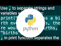 How can I print variable and string on same line in Python