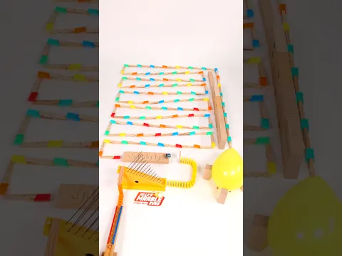 CLOTHESPIN BOMB! 💥  #marblerun #domino