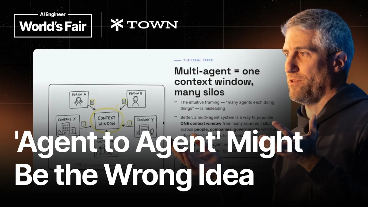 Agents' next frontier: agent-to-agent and network effects — Jean-Denis Greze, Town: video thumbnail