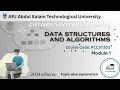 DATA STRUCTURES AND ALGORITHM MODULE 1 PART 1 S3 CSE KTU 2024 SCHEME