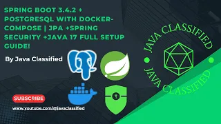 Spring Boot 3 4 2 PostgreSQL with Docker-Compose JPA Spring Security Java 17 Full Setup Guide