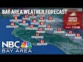 Bay Area Forecast Rain at Times With Isolated Thunder Possible