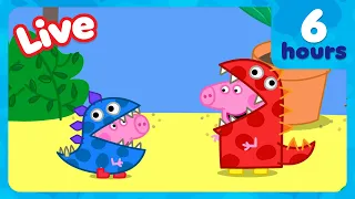 🔴 LIVE: FULL EPISODES George's Adventures! 🐷🦖 Peppa Pig | 12 HOURS OF HD CARTOONS