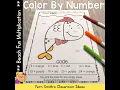 Ocean Color By Number Beach Fun Multiplication