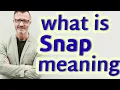 Snap Meaning of snap