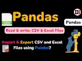 How to Read a CSV file into a Pandas Data Frame Import And Export CSV Excel In Pandas HINDI