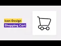 How to create a cart icon Tutorial Icon design