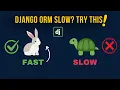 Boost Django Query Speed When and Why to Use RAW SQL