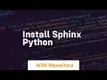 install sphinx python