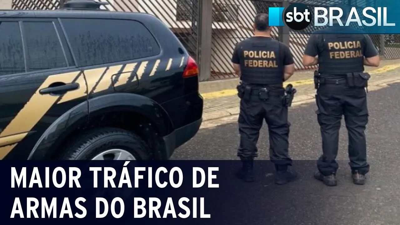 PF e segurança interna dos EUA descobrem maior tráfico de armas do Brasil | SBT Brasil (05/12/23)