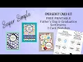 FREE PRINTABLE Emergency Card Kit V7 Father s Day Graduation and 3 Card Sketches