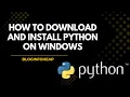 How to download and Install Python on Windows