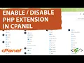 How to Enable Disable PHP Extensions Module in cPanel