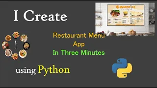 I CREATE RESTAURANT MENU APP IN 3 MIN LEARN WITH MINI PYTHON PROJECT