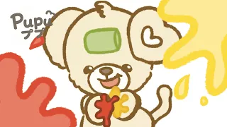 赤と黄色混ぜたらオレンジになるはずが大事故【ププのアニメ】【超総集編】