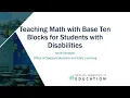 Teaching Math using Base Ten Blocks