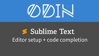 Sublime Text Odin Code completion
