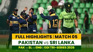 Match 05 - Full Highlights | Sri Lanka vs Pakistan | Pakistan ODI Tri-Series | Sporty.lk