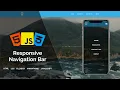 Animated Responsive Navigation Bar with Hamburger Menu HTML CSS JavaScript