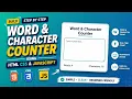 Word Character Counter using HTML CSS JavaScript JavaScript Mini Project
