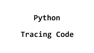 Python - Tracing