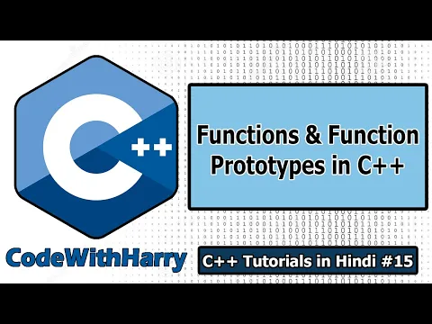 Functions & Function Prototypes in C++ | C++ Tutorials for Beginners #15 - YouTube thumbnail