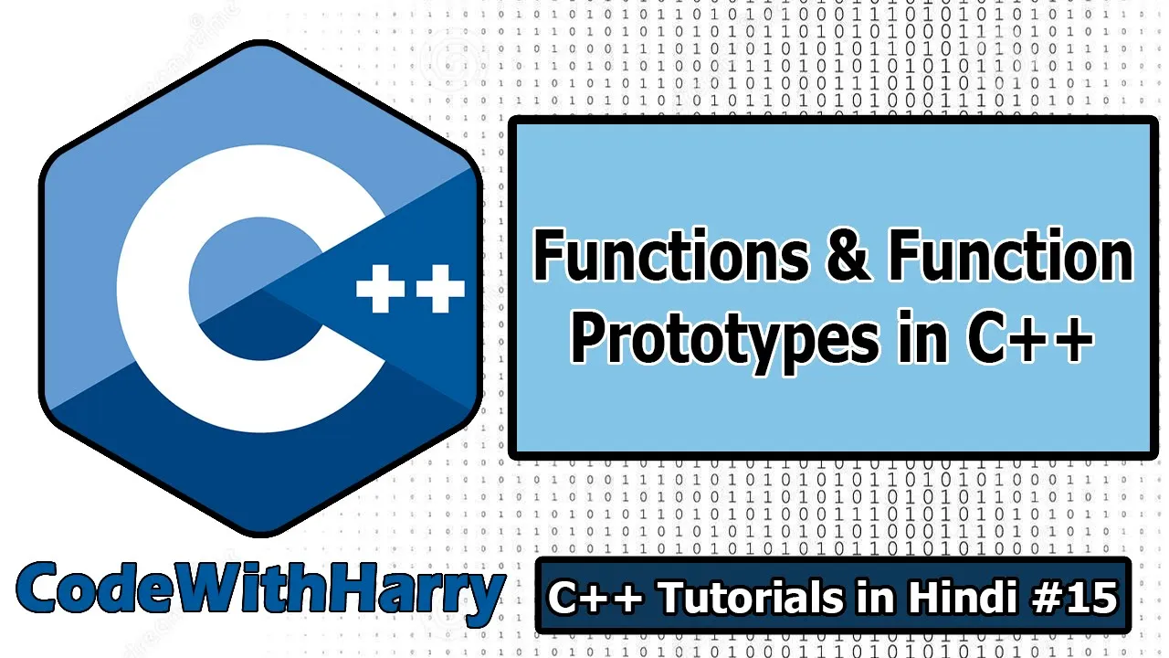 Functions & Function Prototypes in C++ | C++ Tutorials for Beginners #15 - YouTube thumbnail