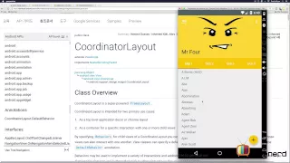 Android CoordinatorLayout NavigationView FAB TabLayout Parallax Scrolling