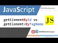 Javascript getElementsByTagName vs getElementById